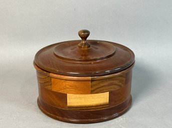 Stunning Hand Crafted Wood Carved Lidded Box