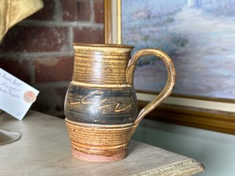 Beautiful Signed Pottery Pitcher