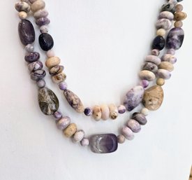 Jay King DTR Double Strand Semi -precious Necklace With Sterling Clasp