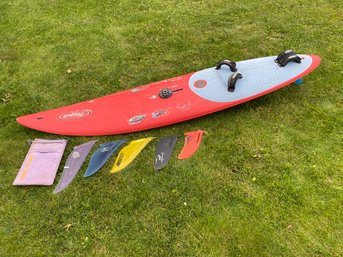 Tiga Free S 102x22in Windsurfing Board Match With Sails And Boom And Sail Away