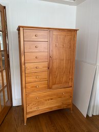 Pine Chifforobe Armoire Cabinet 40x64x20in Sliding Track Drawers Very Handy