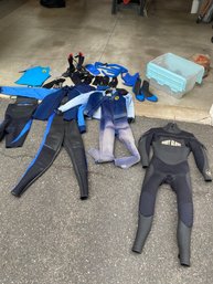 Big Wetsuit Grouping Booties Gloves And More