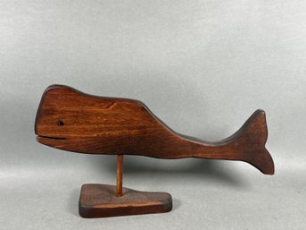 Wooden Whale Figure