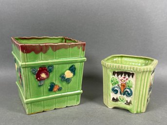 Vintage Hand Painted Japanese Planters