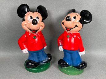 Vintage Mickey Mouse Play Pal Plastic Piggy Banks