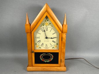 Vintage Seth Thomas Honey Maple Steeple Mantle Clock