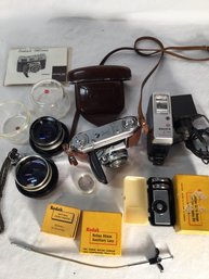 Legendary Kodak Retina IIIc 35 Mm Camera Schneider Xenon With All Acc And Case