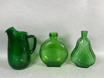 Vintage Sunsweet Green Jar And A Jar & Pitcher