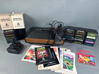 Vintage Atari Game System With Games