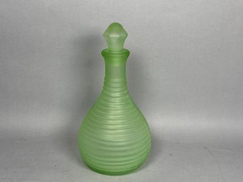 Vintage Frigidaire Green Glass Decanter