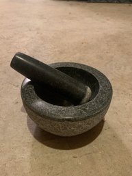 Lot 2 - Granite Mortar And Pestal