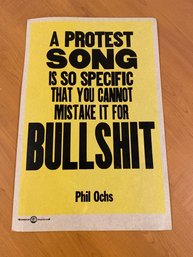 Protest Song Poster 12.5x19in On Thick Card Stock