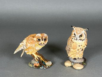 Vintage Franklin Mint 'The Magnificent World Of Owls' Figures