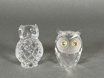 Swarovski Crystal & The Franklin Mint Owl Figures