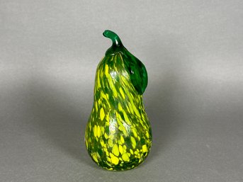 Beautiful Artisan Glass Pear Decor