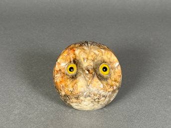 Alabaster Owl Figure