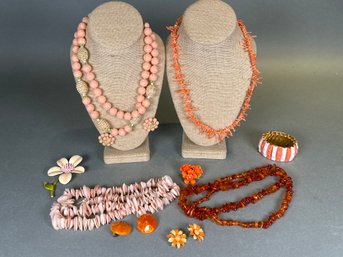 Pretty Peach & Orange Toned Jewelry