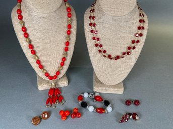 Collection Of Red Toned Jewelry