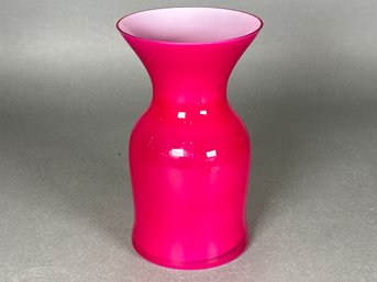 Hot Pink Glass Vase