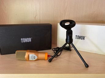 Tonor Condenser USB Microphone In Original Box W Tripod Like New