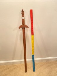 Martial Arts Wood Practice Sword  37in Long Hardwood