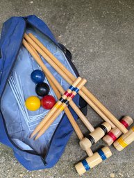 Croquet Set In Storage Travel Bag