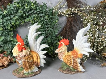 Beautiful Ceramic Roosters