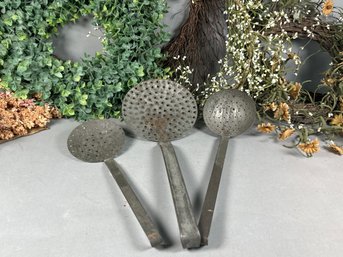 Vintage Kitchen Skimmer Spoons