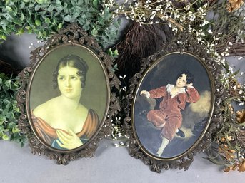 Beautiful Vintage Metal Frames With Victorian Photographs