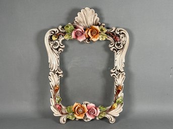 Vintage Hand Painted Italian Floral Frame