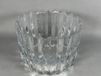 Large Stunning Signed Orrefors Crystal Bowl 'Fleur' Pattern By Jan Johansson