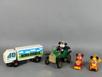 Mickey Mouse Cars & Wooden Ben & Jerrys Truck Repica