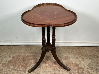 Beautiful Vintage Three Column End Table With Claw Feet