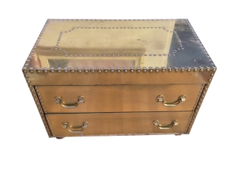 Amazing Brass Chest With Two Drawers