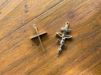 Lot Of 2 14k Crosses