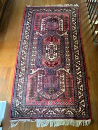 Hand Knotted Oriental Wool Area Rug Carpet Runner 82.5x34.5in