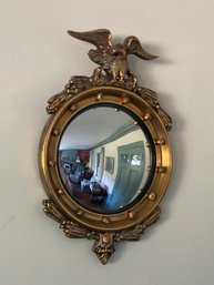 Antique Federal Gold Gilt Eagle Convex Mirror