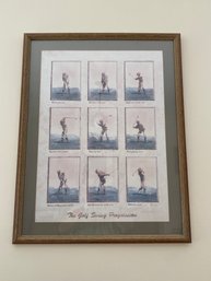 The Gold Swing Progression Framed And Matted Glass Appears Signed In Pencil D Nichols