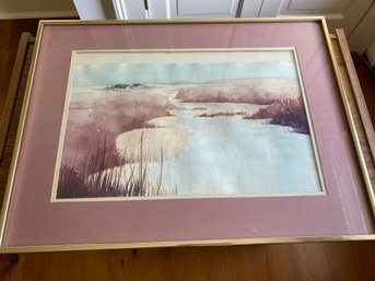 Original Signed Watercolor Meredith A Wilson Title Tidewater