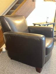 Dark Brown Leather Arm Chair