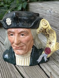 Royal Doulton #D6891 'christopher Columbus' Commemorative 500th Anniversary Porcelain Toby Jug