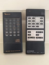 Nakamichi Remote RM-2XDP And Luxman RR-117 RC Remote Control Units