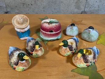 Salt And Pepper Shaker Collection: Birds, Geese, Apple, Napping Man