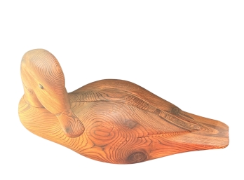 Beautiful Hand Carved Wooden Decoy Duck