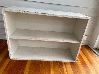 White 2 Tier Wood Bookcase Bookshelf