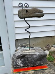 Outdoor Lawn Garden Rock Sculpture Heavy