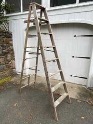 Wood Folding Ladder 8ft