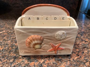 Otagiri Japanese Seashell Ceramic Recipe Holder