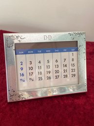 Tiffany & Co Sterling Silver 925 Framed Desk Calendar Engraved 'DD 10-26-68'