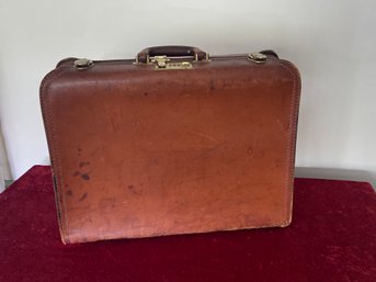 Vintage Leather Briefcase Combination Lock